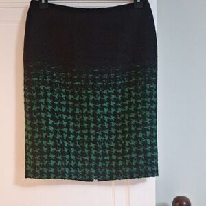 Sexy  Black and Green Pencil Skirt